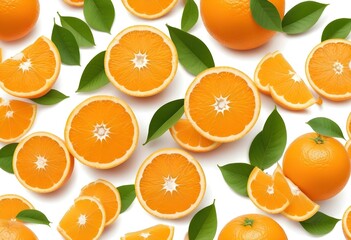 Orange fruit isolated on white background