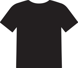 Black tshirt silhouette isolated on white background. T shirt icon vector illustration design.