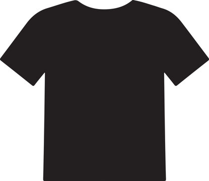 Black tshirt silhouette isolated on white background. T shirt icon vector illustration design.