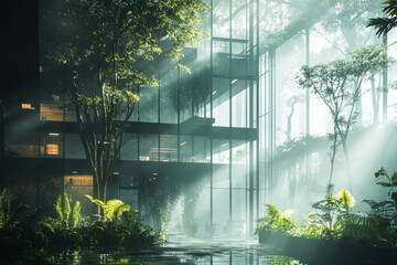 Fototapeta premium Sustainable Strategy for Carbon Reduction and Eco Innovation