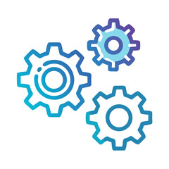 Gears Representing Process or System Settings Icon Design