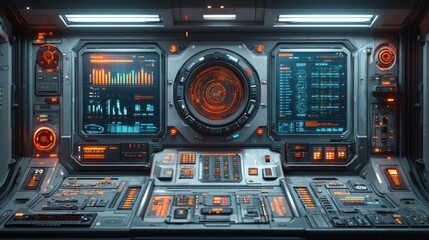 Obraz premium Stylized e-learning interface elements featuring abstracted user interface components for online education design concepts and portfolios