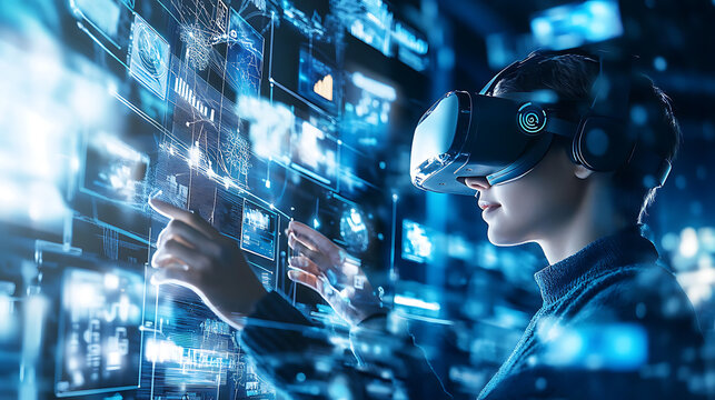 An AI powered system improving virtual reality experiences by analyzing user interactions, environmental factors, and content preferences to provide personalized immersive experiences