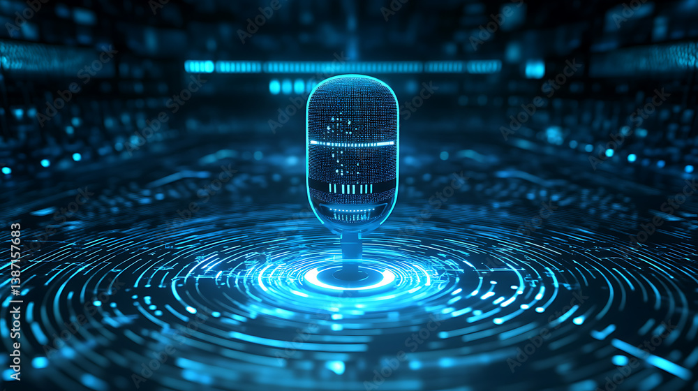 Poster an ai powered system improving voice recognition by analyzing speech patterns, accents, and language