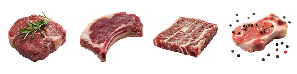 Premium Cuts Ribeye, Tomahawk, Short Rib and Pork Chop.