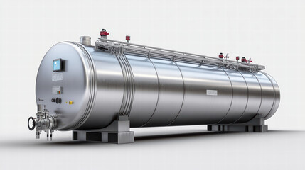Industrial Tank: A gleaming, stainless-steel industrial tank, showcasing intricate engineering and robust design.