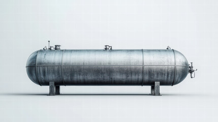 Industrial Tank Silhouette: A solitary, metallic industrial tank stands out against a clean backdrop, hinting at powerful storage or processing capabilities.