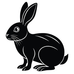 Obraz premium Rabbit vector silhouette Single collection 