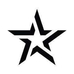 Star shape logo vector icon illustration modern flat style design
