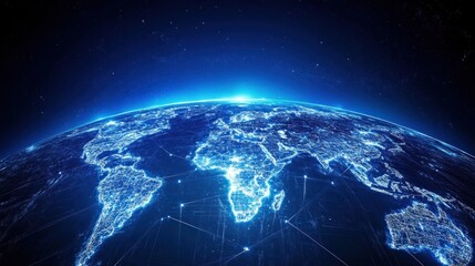 Fototapeta premium Global Network, Vision of interconnected World