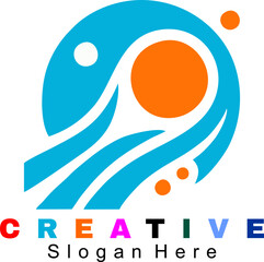Creative Logo with creativity vector, graphic, icon, art, element and symbol. A imagination and modern simple logo design suitable for branding, business identity, and creative projects.