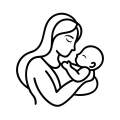 Mother’s Day line art vector