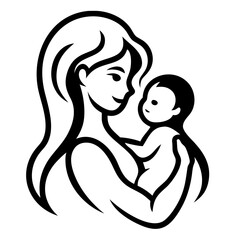 Mother’s Day line art vector