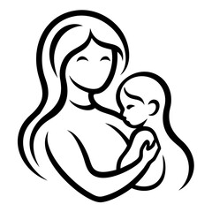 Mother’s Day line art vector