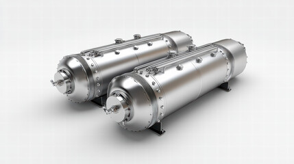 Fototapeta premium Twin Industrial Pressure Vessels