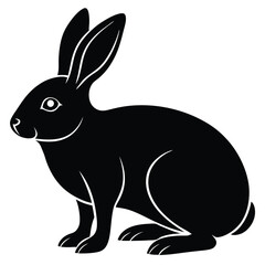 Obraz premium Rabbit vector silhouette Single collection 