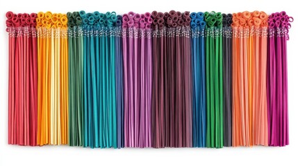 Colorful Assortment of Curling Ribbon Spools in Various Shades