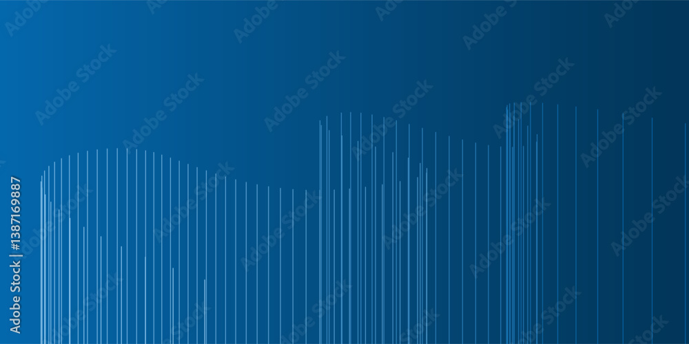 Poster a sleek dark blue abstract background with wave lines and smooth gradients. the dynamic design and s