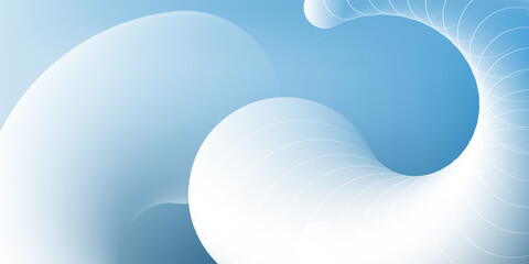 Minimalist abstract background with overlapping curvy blue and grey circular 3d shapes. Modern geometric design with a soft gradient effect, perfect for branding, presentations or digital artwork.