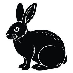 Obraz premium Rabbit vector silhouette Single collection 