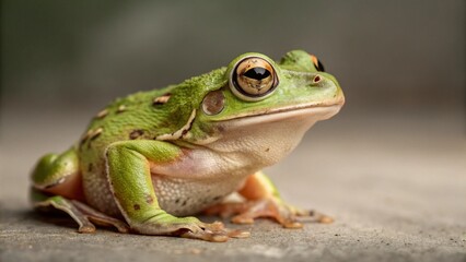 Naklejka premium African Tree Toad on studio background 
