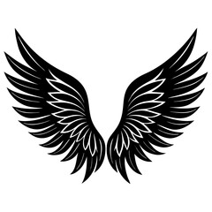 Fototapeta premium High-quality angel wings vector for printables, perfect for crafts and digital projects.
