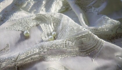 Obraz premium 美しいレースの布のフォトジェニックな背景、バックグラウンド