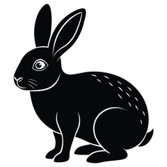 Rabbit vector silhouette Single collection 
