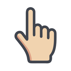 Hand Pointing Up Representing Gesture or Selection Icon Design