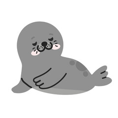 Fototapeta premium Cute cartoon seal 7