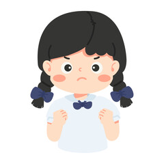 Angry Cartoon Girl Illustration student