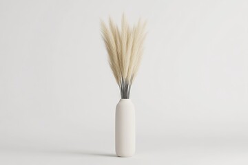 Light beige pampas grass in simple vase