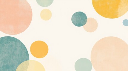 Pastel circles abstract background