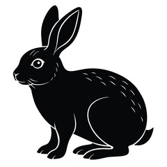 Obraz premium Rabbit vector silhouette Single collection 