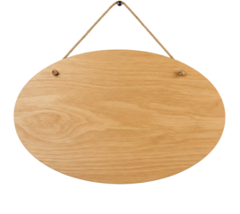 Oval wooden sign, light brown wood grain texture, isolated on a transparent background, png image, ideal for text or logo placement, mockup