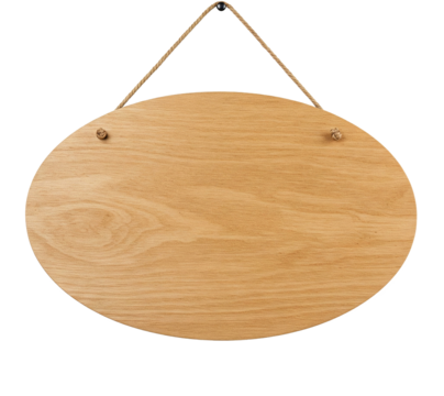 Oval wooden sign, light brown wood grain texture, isolated on a transparent background, png image, ideal for text or logo placement, mockup