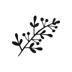 Christmas elements. Hand drawn vector illustration.