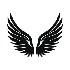 Fototapeta premium Black Wings Symbolizing Freedom and Protection with Angelic Associations