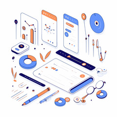 Modern UI/UX Elements Icon Set	A collection of flat UI/UX elements including sliders, buttons, and modals- Ideal for web design, app prototyping, and UI kits.