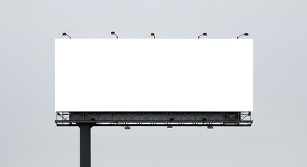Obraz premium Blank Billboard: Vast Canvas, Awaiting Your Message AI Generated