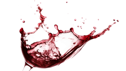 red wine splash isolated on white background PNG. GENERATED