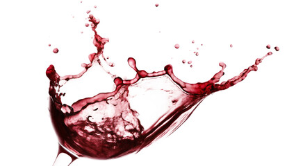 red wine splash isolated on white background PNG. GENERATED