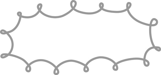 minimal doodle hand draw speech bubble balloon, think speak talk text box banner, flat design png illustration