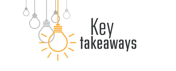 Key takeaways text on white background	