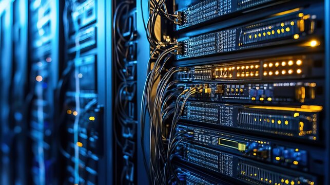 Server racks in a data center