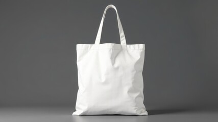 white shopper on grey background