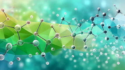 Abstract gradient background with molecular structures, perfect for medical, science, and technology themes. A modern and luxurious design ideal for hospitals, healthcare, and business presentations.