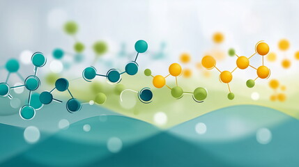 Abstract gradient background with molecular structures, perfect for medical, science, and technology themes. A modern and luxurious design ideal for hospitals, healthcare, and business presentations.
