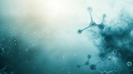 Abstract gradient background with molecular structures, perfect for medical, science, and technology themes. A modern and luxurious design ideal for hospitals, healthcare, and business presentations.