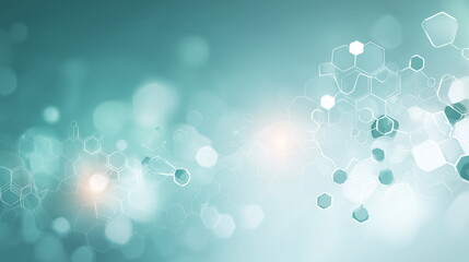 Abstract gradient background with molecular structures, perfect for medical, science, and technology themes. A modern and luxurious design ideal for hospitals, healthcare, and business presentations.